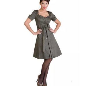 Voodoo Vixen Military Inspired Pin-up Dress L